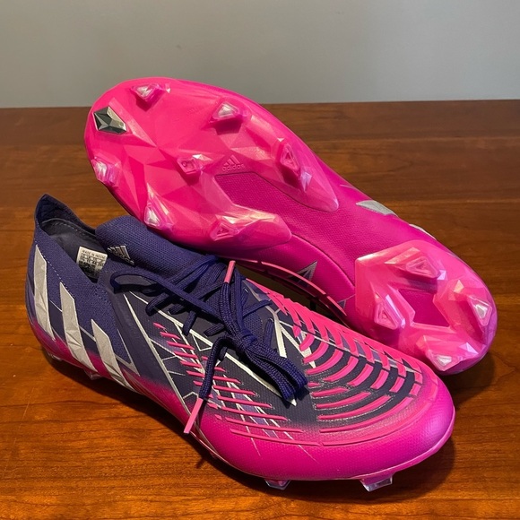 Adidas Predator Edge.1 L FG Champions League Soccer Cleats Purple Pink11.5